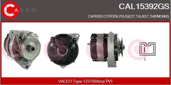 Casco CAL15392GS - Генератор autospares.lv