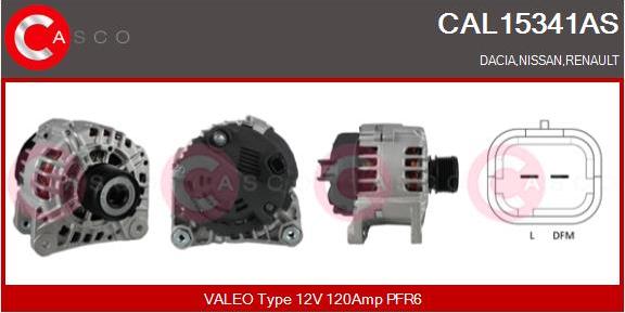 Casco CAL15341AS - Генератор autospares.lv