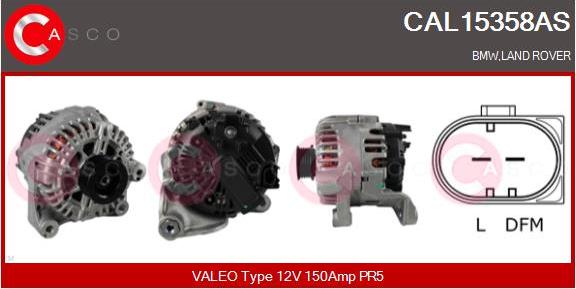 Casco CAL15358AS - Генератор autospares.lv