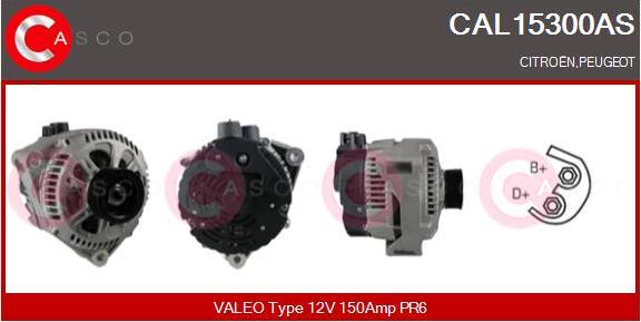 Casco CAL15300AS - Генератор autospares.lv