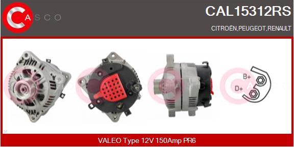 Casco CAL15312RS - Генератор autospares.lv