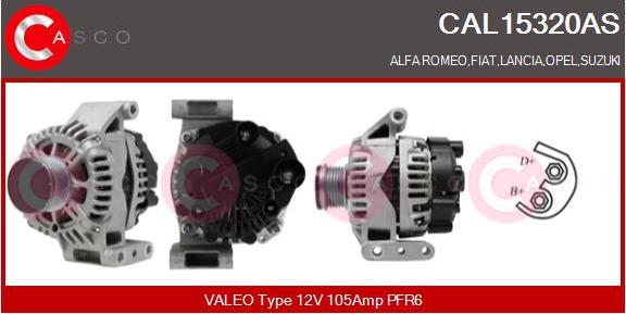 Casco CAL15320AS - Генератор autospares.lv