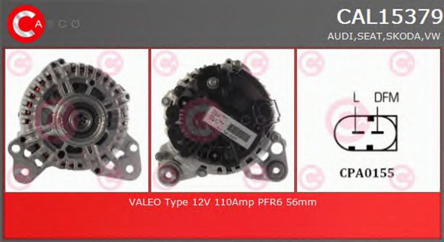 Casco CAL15379 - Генератор autospares.lv