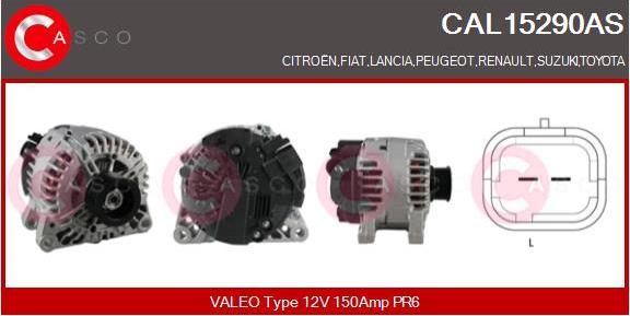 Casco CAL15290AS - Генератор autospares.lv