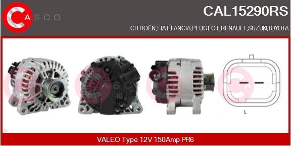 Casco CAL15290RS - Генератор autospares.lv