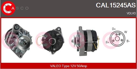 Casco CAL15245AS - Генератор autospares.lv