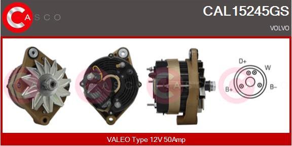 Casco CAL15245GS - Генератор autospares.lv