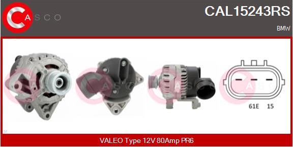Casco CAL15243RS - Генератор autospares.lv
