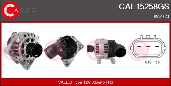 Casco CAL15258GS - Генератор autospares.lv