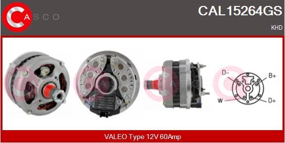 Casco CAL15264GS - Генератор autospares.lv