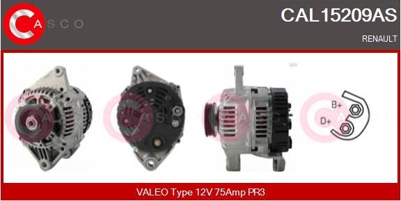 Casco CAL15209AS - Генератор autospares.lv