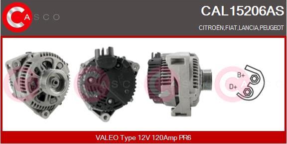 Casco CAL15206AS - Генератор autospares.lv