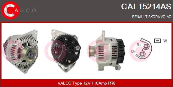 Casco CAL15214AS - Генератор autospares.lv