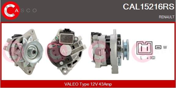 Casco CAL15216RS - Генератор autospares.lv