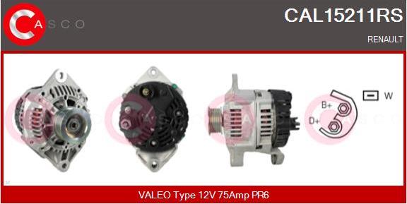 Casco CAL15211RS - Генератор autospares.lv