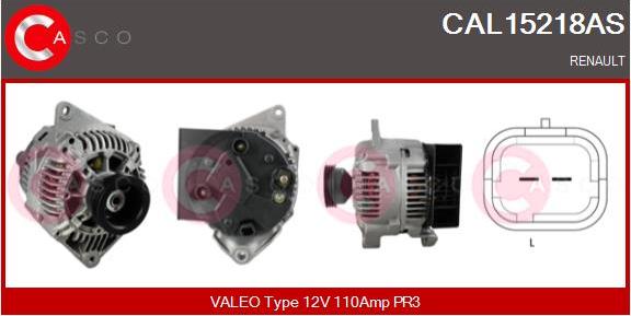 Casco CAL15218AS - Генератор autospares.lv