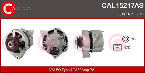 Casco CAL15217AS - Генератор autospares.lv