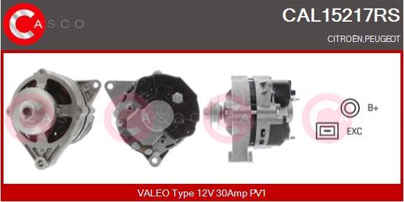Casco CAL15217RS - Генератор autospares.lv