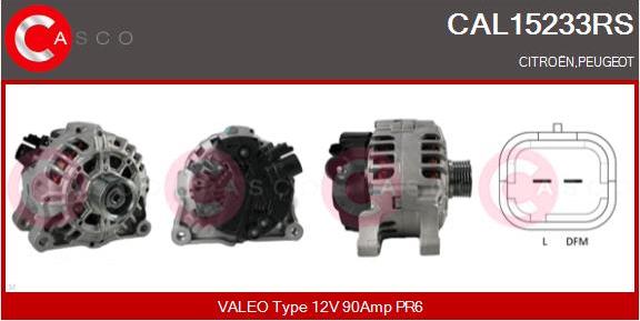 Casco CAL15233RS - Генератор autospares.lv