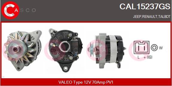 Casco CAL15237GS - Генератор autospares.lv
