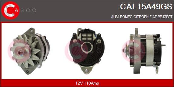 Casco CAL15A49GS - Генератор autospares.lv