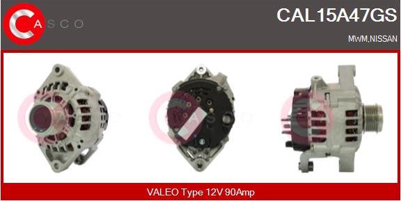 Casco CAL15A47GS - Генератор autospares.lv