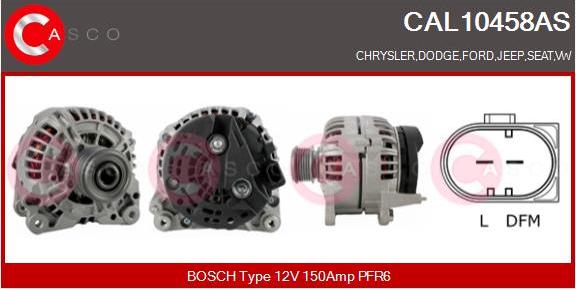 Casco CAL10458AS - Генератор autospares.lv