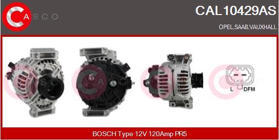 Casco CAL10429AS - Генератор autospares.lv