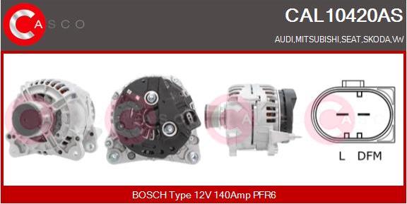 Casco CAL10420AS - Генератор autospares.lv