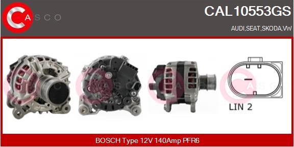 Casco CAL10553GS - Генератор autospares.lv