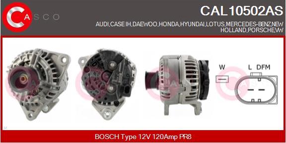 Casco CAL10502AS - Генератор autospares.lv