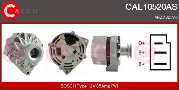 Casco CAL10520AS - Генератор autospares.lv