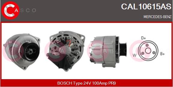 Casco CAL10615AS - Генератор autospares.lv