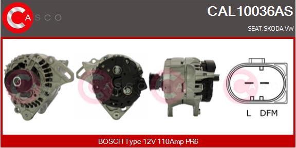 Casco CAL10036AS - Генератор autospares.lv