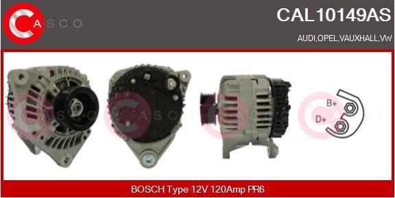 Casco CAL10149AS - Генератор autospares.lv