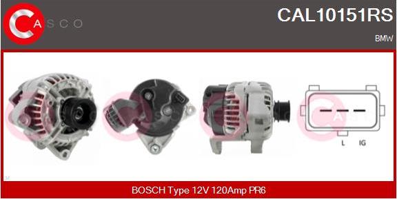 Casco CAL10151RS - Генератор autospares.lv