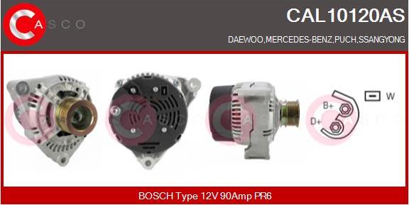 Casco CAL10120AS - Генератор autospares.lv