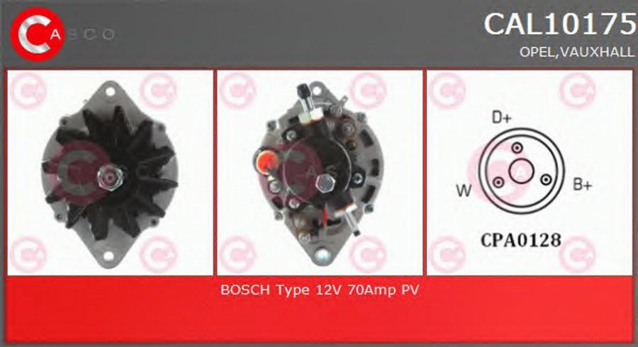 Casco CAL10175 - Генератор autospares.lv