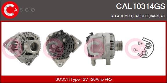 Casco CAL10314GS - Генератор autospares.lv