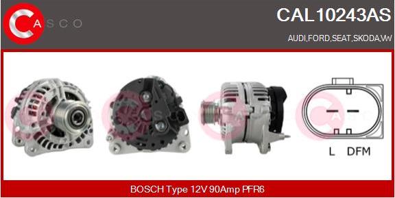 Casco CAL10243AS - Генератор autospares.lv