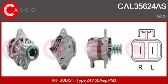 Casco CAL35624AS - Генератор autospares.lv