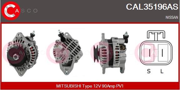 Casco CAL35196AS - Генератор autospares.lv