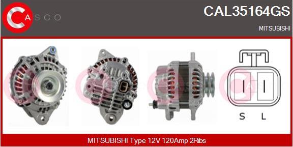 Casco CAL35164GS - Генератор autospares.lv