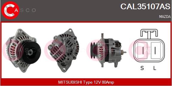 Casco CAL35107AS - Генератор autospares.lv