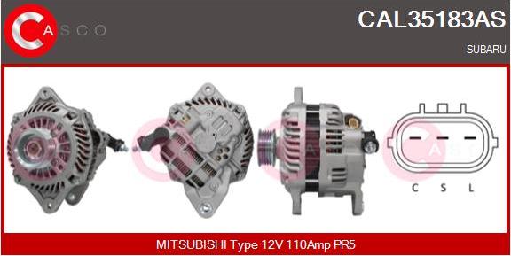 Casco CAL35183AS - Генератор autospares.lv