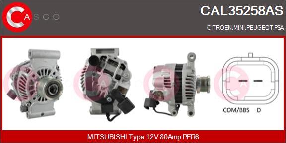 Casco CAL35258AS - Генератор autospares.lv