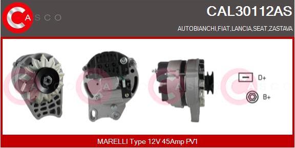 Casco CAL30112AS - Генератор autospares.lv