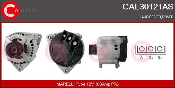 Casco CAL30121AS - Генератор autospares.lv