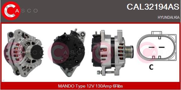 Casco CAL32194AS - Генератор autospares.lv