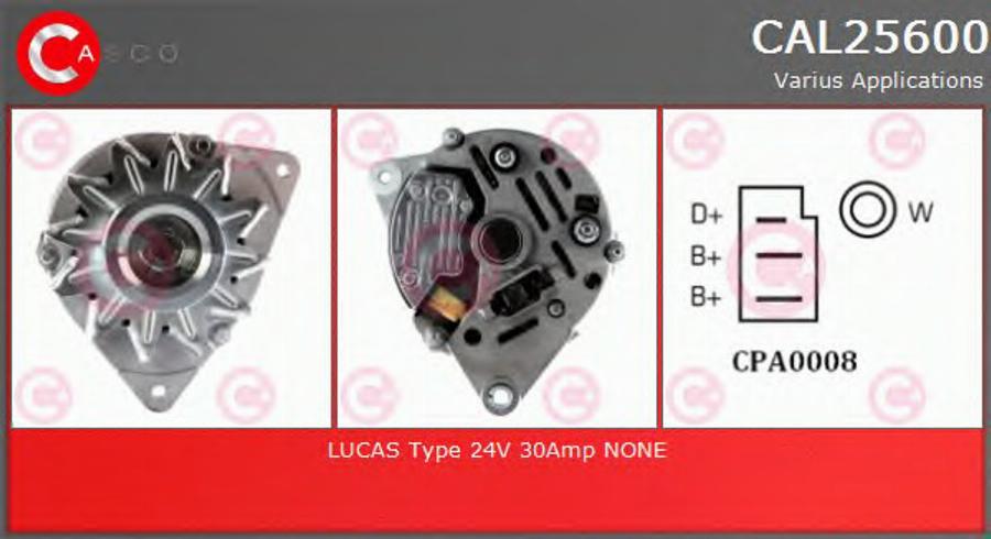 Casco CAL25600 - Генератор autospares.lv